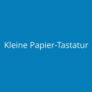 Kleine Papier-Tastatur