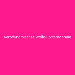 Aerodynamisches Wolle-Portemonnaie